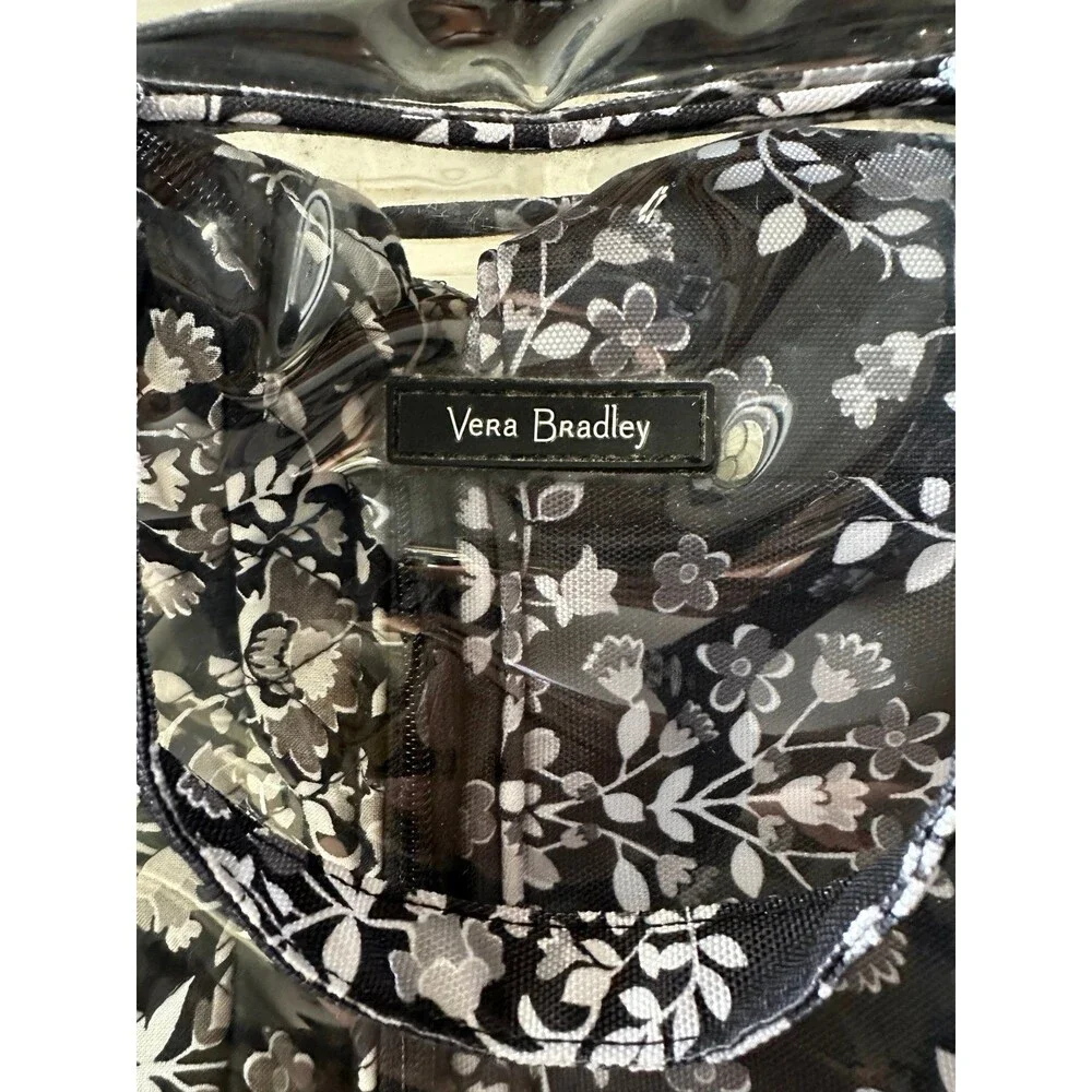 Vera Bradley Quilted Paisley Noir 4-Piece Travel Cosmetic Toiletry Organizer
